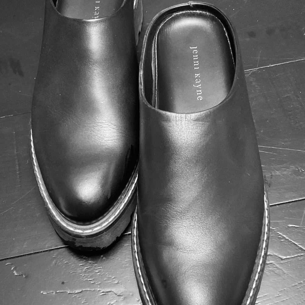 Jenni Kayne Black Brooklyn Lug Mule Boot